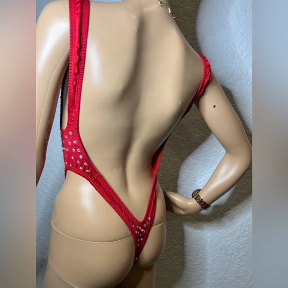 Red Rhinestone One Piece - Picture 8 of 8